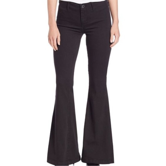 FREE PEOPLE Black EMRE FLARE jeans size 28 - Picture 15 of 16